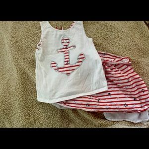 Girls red white and blue two piece